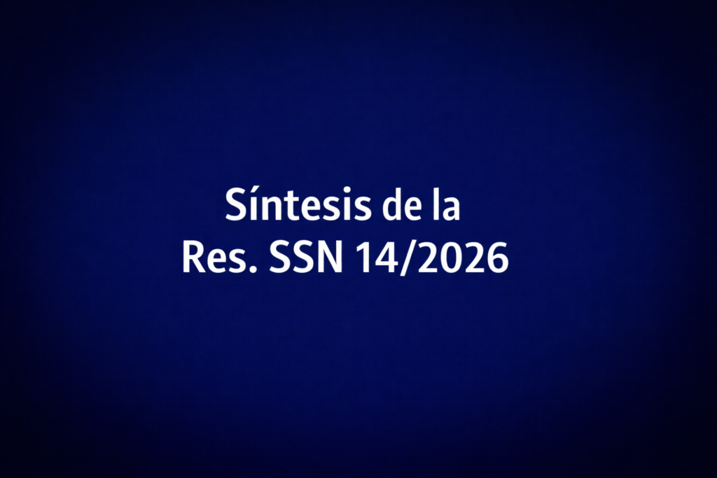SINTESIS RESOLUCION SSN 14 2026